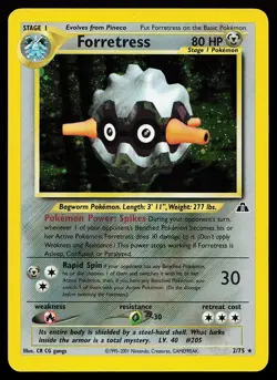 Forretress 2/75 Unlimited Holo Rare Neo Discovery Pokemon Card - Image 1