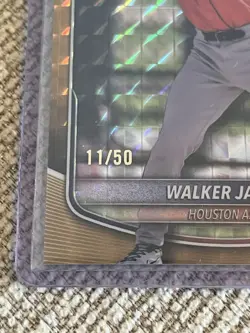 2025 Bowman Chrome Draft 1st Walker Janek Gold Geometric Refractor #11/50 Astros - Image 3