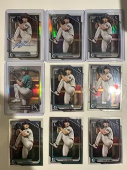 2024 Bowman Draft Ryan Sloan 1st Refractor Auto /499, 3x Refractor, 5x Chrome - Image 1
