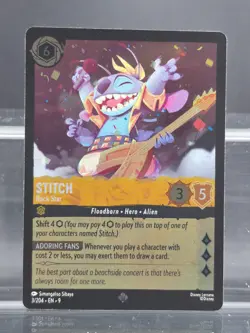 Disney Lorcana Stitch - Rock Star 3/204 Fabled Super Rare Foil - Image 1