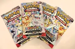 4 NEW SEALED Prismatic Evolution Booster Packs Pokemon TCG Cards Scarlet Violet - Image 1