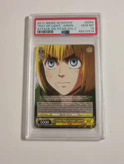Weiss Schwarz PSA 10 Attack On Titan VOL 2 Single Ray Of Light Aarmin E004 2017 - Image 2