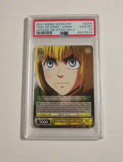 Weiss Schwarz PSA 10 Attack On Titan VOL 2 Single Ray Of Light Aarmin E004 2017 - Image 3