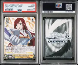 2014 Weiss Schwarz FT/EN-S02-101 R Guardian of Fairy Tail, Erza PSA 10 GEM MINT - Image 3