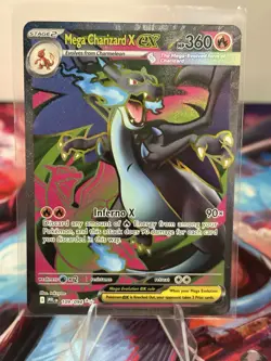 Full Art Mega Charizard x EX Holofoil 109/094 Phantasmal Flames NM Pokemon Card - Image 1