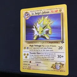 Pokemon - Lt. Surge’s Jolteon - 28/132 Rare - Gym Challenge NM - Image 3