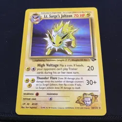 Pokemon - Lt. Surge’s Jolteon - 28/132 Rare - Gym Challenge NM - Image 5