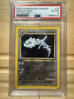2000 POKEMON NEO GENESIS 1ST EDITION HOLO STEELIX 15 PSA 6 GEM MINT Open 2 Offer - Image 1