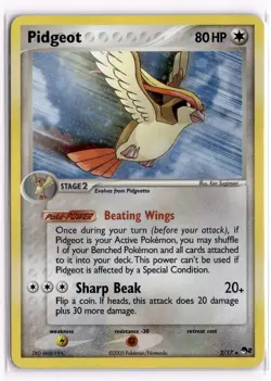 Pidgeot 2/17 Rare POP Series 2 Pokemon Heavily Played - Image 1