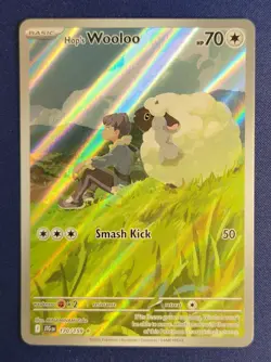 Pokemon TCG Hop's Wooloo 170/159 Sv09: Journey Together Illustration Rare NM - Image 1