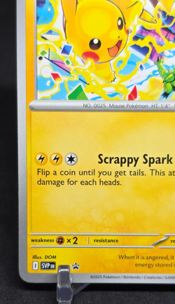 Pokemon TCG Pikachu Black Star Promo 2025 World Championship 225 SVP English - Image 2