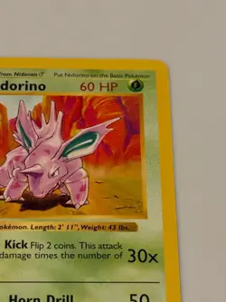 1st Edition Nidorino Pokemon Card 1999 Base Set Wizards of the Coast - Image 5