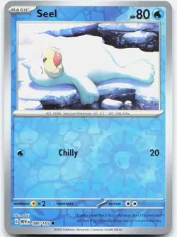 Seel 086/165 Near Mint 151 Common Reverse Holo Pokemon - Image 1