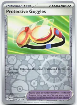 Protective Goggles 164/165 Near Mint 151 Uncommon Reverse Holo Pokemon - Image 1