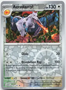 Aerodactyl 142/165 Near Mint 151 Rare Pokemon - Image 1