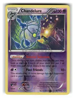Chandelure 50/114 Holo Rare Steam Siege Pokemon Reverse Holo Moderately Played - Image 1