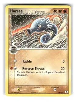 Horsea 31/101 Uncommon Dragon Frontiers Pokemon Lightly Played - Image 1