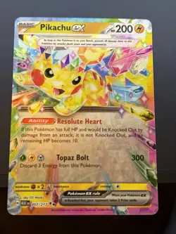 Pikachu ex 057/217 ME: Ascended Heroes Double Rare Holofoil NM Pokemon - Image 1