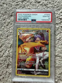 Pokemon TCG Charizard Lost Origin Trainer Gallery Graded PSA 10 Gem Mint - Image 1