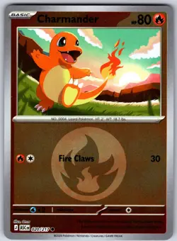 Pokemon TCG: Ascended Heroes Charmander (Energy Symbol) 020/217 Reverse Holo NM - Image 1