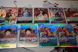 One Piece TCG Monkey D. Luffy Lot 9 Cards Foil - Japanese - Image 1