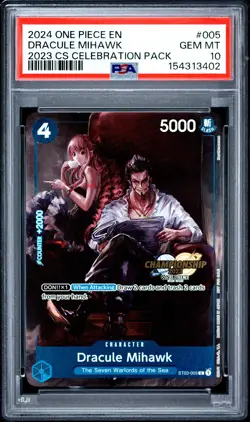 2024 ONE PIECE CHAMPIONSHIP 2023 CELEBRATION PACK #005 DRACULE MIHAWK PSA 10 - Image 1