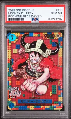 PSA 10 Monkey D. Luffy Promo P-110 One Piece Day 2025 Japanese US SELLER - Image 1