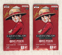 One Piece TCG OP-13 Carrying On His Will Sleeved Booster Pack English Lot of 2 - Image 1