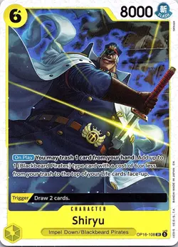 Shiryu OP16-108 Super Rare The Time of Battle One Piece Foil Near Mint - Image 1