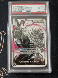Bandai One Piece Charlotte Katakuri OP03-099 Pillars of Strength Alt Art PSA 10 - Image 1