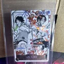 Bandai Luffy & Ace 6000 Power Leader Alt Art Holo ST-03 ST03-001 EN - Image 1