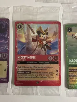 Mickey Mouse Pirate Captain Promo - Disney Lorcana Glimmer Foil Bundle - Sealed - Image 3