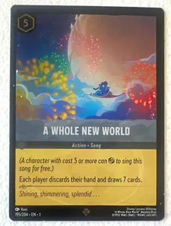 Disney Lorcana A Whole New World Action Song Rare Foil 195/204 EN - Image 1