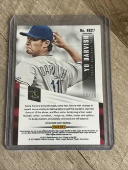2013 Panini Select #EF18 Yu Darvish Skills Insert Prizm Gold #13/25 - Image 3