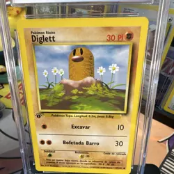 CGC Pristine 10 Diglett 47/102 Base Set Spanish 1st Edition 1999 Graded - Image 2