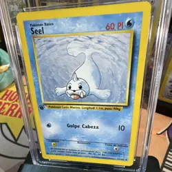 CGC Pristine 10 Seel 41/102 Base Set 1st Edition Spanish Pokemon TCG 1999 - Image 2