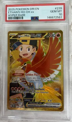 Pokemon TCG Ethan's Ho-Oh ex 239/182 SV10 Destined Rivals Holo PSA 10 - Image 1