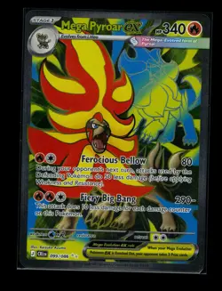 Mega Pyroar ex 099/086 Ultra Rare Chaos Rising Pokemon Holo Near Mint - Image 1