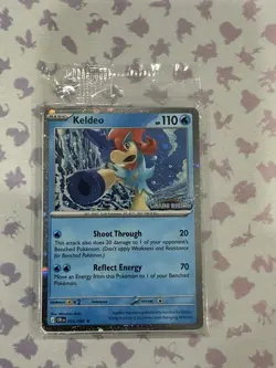 Keldeo Stamped Promo Card chaos rising 019/086 Sealed - Image 1