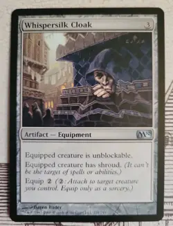 MTG Whispersilk Cloak x1 NM ~M10 (Magic the Gathering)*Free Shipping* - Image 1