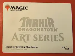 MTG - ART CARD* SCAVENGER REGENT * TARKIR DRAGONSTORM, #45/54 GOLD SIGNATURE NM - Image 3