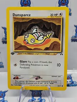 1st Edition Dunsparce 54/75 Neo Discovery Pokemon LP - Image 2