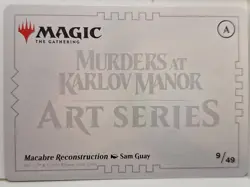 Macabre Reconstruction - GOLD STAMPED ART CARD - Magic the Gathering MTG Nice! - Image 2