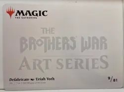 Defabricate - GOLD STAMPED ART CARD- Magic the Gathering MTG Nice! - Image 2