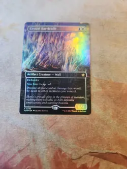 Crystal Barricade Borderless FOIL Foundations MTG NM - Image 1