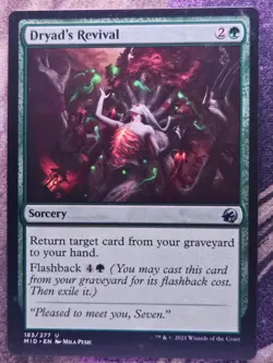 Dryad's Revival 183 Uncommon Innistrad: Midnight Hunt Magic: The Gathering MP - Image 1