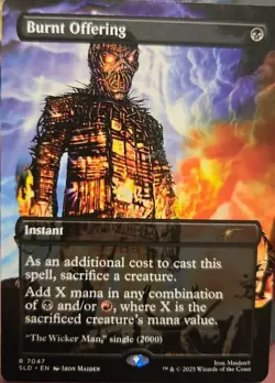 1x Burnt Offering ~~ Borderless NM-Mint, English Secret Lair MTG Magic - Image 1