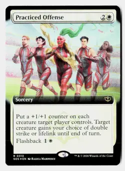 Practiced Offense (Extended Art) 313 SOS Magic: The Gathering Foil - Image 1