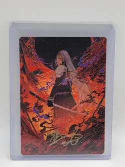 Nibelheim Aflame Art Card (Gold-Stamped Signature) - Art Series: FINAL FANTASY - Image 1