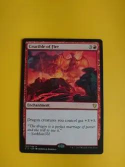 Crucible of Fire. C17 rare enchantment Magic the Gathering Card. - Image 1